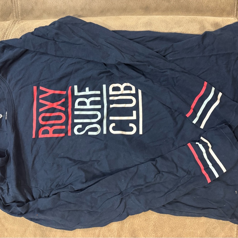 Roxy Girls Navy Long Sleeve with Red and White Accents
